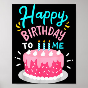 Poster Parabéns para mim festa de aniversário 