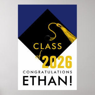 Poster parabéns personalizados de graduação