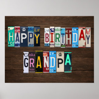 Poster Parabéns, Sinal de Licença Personalizada de Aniver