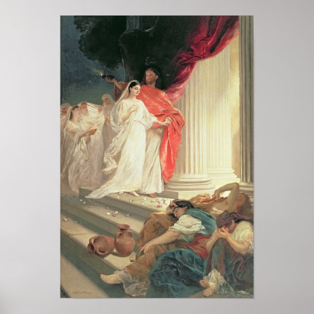 Pôster Parábola das Virgens Sábias e Idiotas, 1886 (Frente)