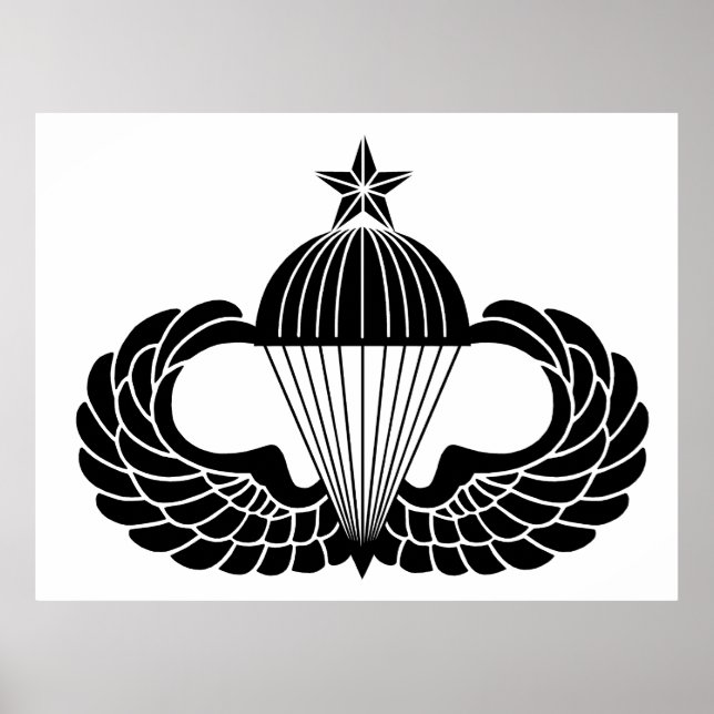 Poster Parachutist badge, Senior (Frente)