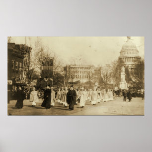Poster Parada 1913 do Suffragette na C.C. de Washington