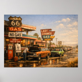 Poster Parada de Gasolina Última Chance na Rota 66