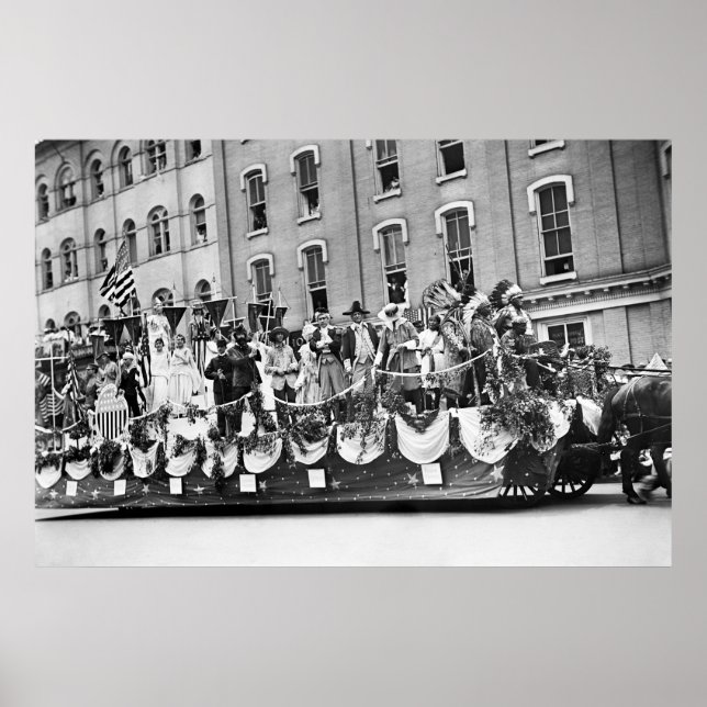 Pôster Parada de preparação WI, 1916 (Frente)