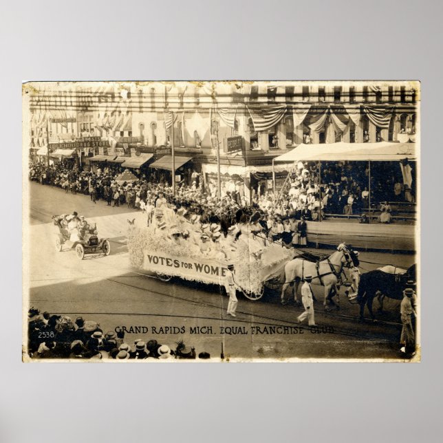 Poster Parada de Sufrágio da Igualdade de Direitos das Mu (Frente)