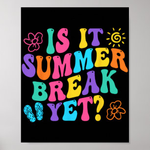 Poster Parada De Verão Ainda No Dia Passado Do Professor