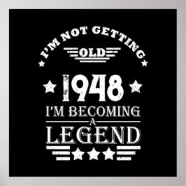 Poster Paradeiro branco preto personalizado, 75 anos