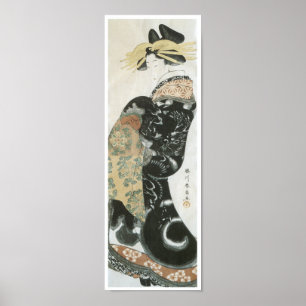 Pôster Parading Courtesan, Shunsen, 1810