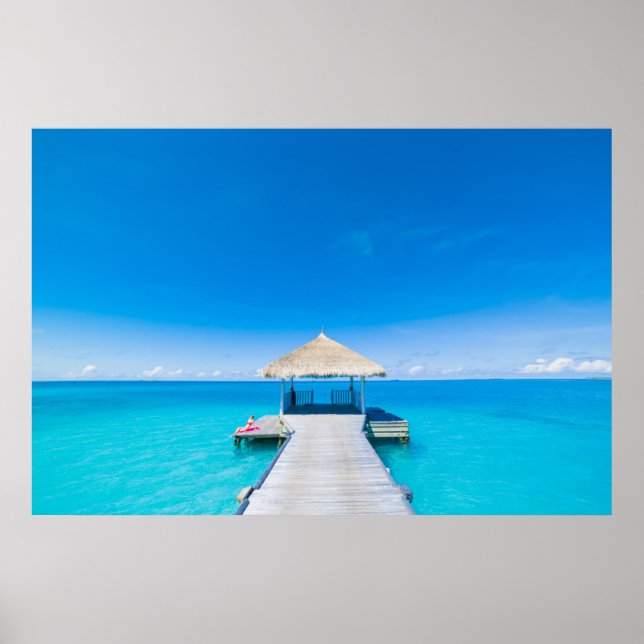 Poster Paradise Beach | Tropical Resort, Maldivas (Frente)