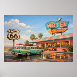Poster Paradise Motel à Beira da Estrada na Rota 66 com B