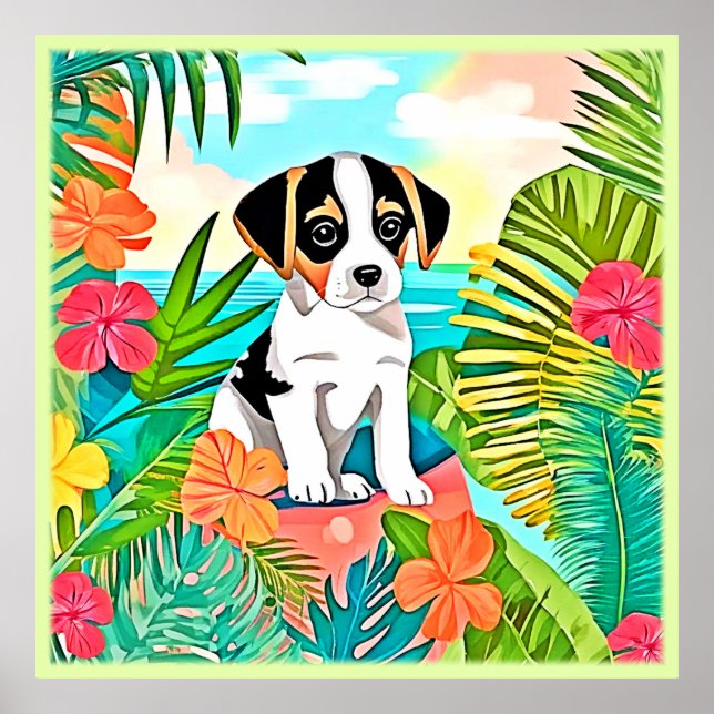 Poster Paradise Puppy Design (Frente)