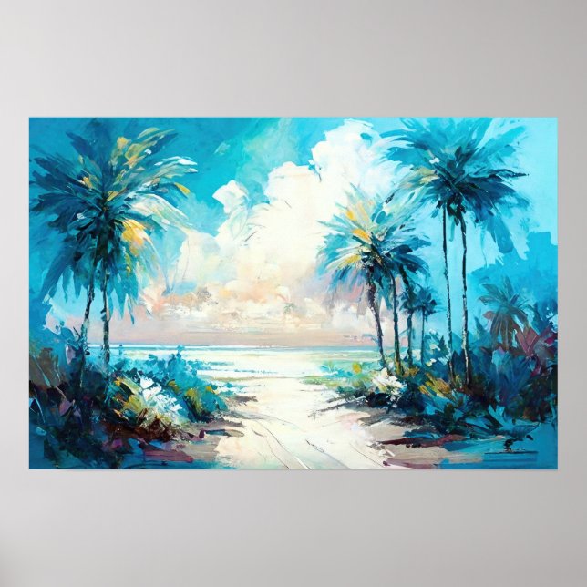 Poster Paradise Tropical Beach Fine Art (Frente)