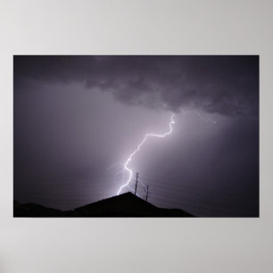 Poster Parafuso de relâmpago da monção, arizona