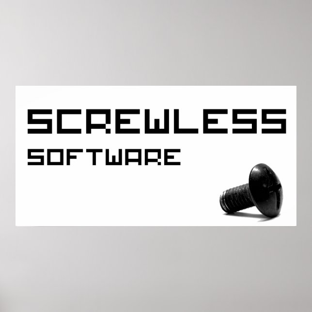 Pôster ParafusoMenos logotipo de software (Frente)