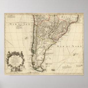 Poster Paraguai, Ámérica do Sul