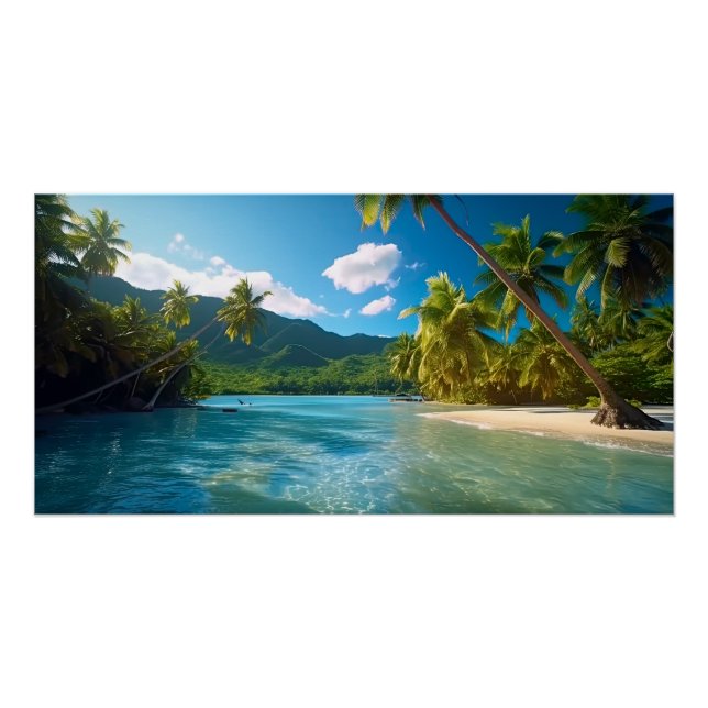 Pôster Paraíso da Ilha da Costa Rica  (Frente)