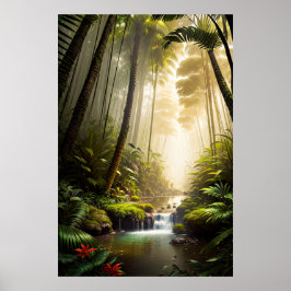 Poster Paraíso da Natureza, Explorando a Selva Lush
