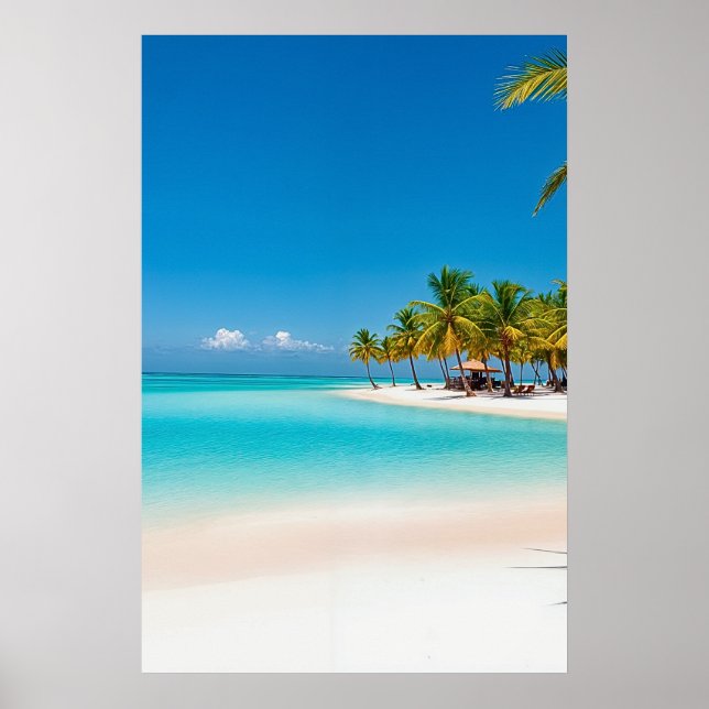 Poster Paraíso das Ilhas Tropicais (Frente)