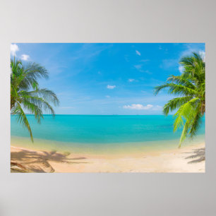 Pôster Paraíso PixDezines/Vista Panorâmica da Ilha Tropic
