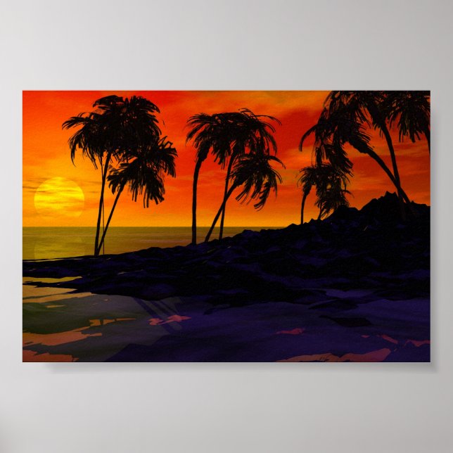 Poster Paraíso tropical (Frente)