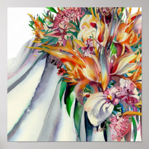 Poster Paraíso Tropical, Buquê Bridal em Cascata (1),