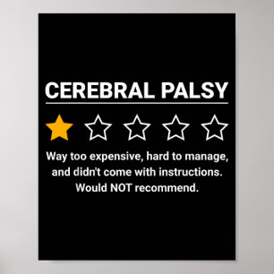 Poster Paralisia Cerebral 1 Estrela Avaliação Engraçada P