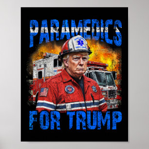 Poster Paramedico Para Bombeiro Engraçado Trump