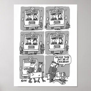 Poster Paramédicos Atendem um Acidente. Engraçado