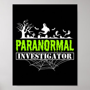 Poster Paranormal Investigador Fantasma Caçando Fantasma