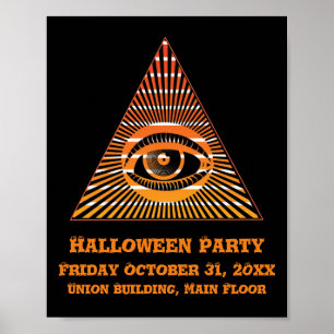 Poster Paranormal Todos Vendo Olho De Providência Espiri