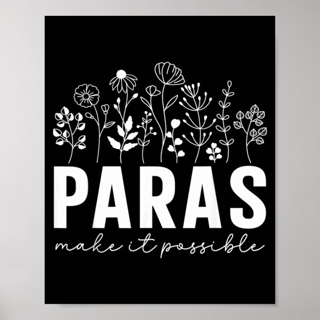Poster Paraprofissional Tornar Possível Paras Wildflower (Frente)