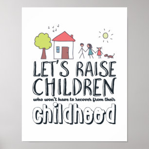 Poster Parar a Campanha de Consciência e Amor para Crian