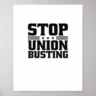 Poster Parar A União De Comprar Forte Para A União Do Tra