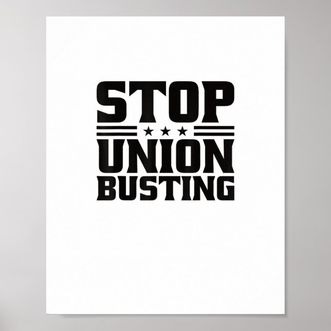 Poster Parar A União De Comprar Forte Para A União Do Tra (Frente)