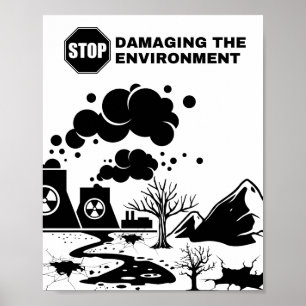 Poster parar de danificar o ambiente