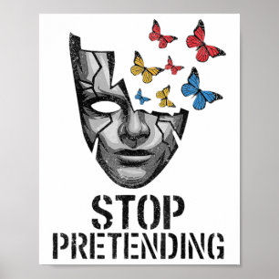 Poster Parar de Pressionar Protesto Político Anti-Trump