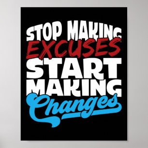 Poster Parar Fazer Excusse Iniciar Fazer Alterar Vício