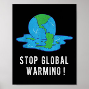 Poster Parar o aquecimento global das alterações climátic