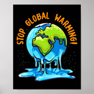 Poster Parar o aquecimento global do clima Mudança climát