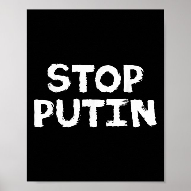 Poster Parar o Protesto Anti-Guerra de Putin (Frente)