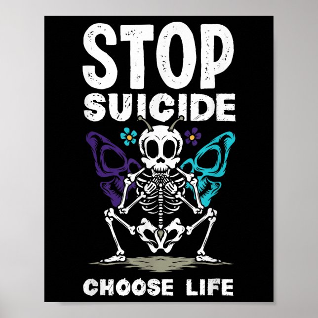 Poster Parar o suicídio Escolher a Vida do Suicídio (Frente)