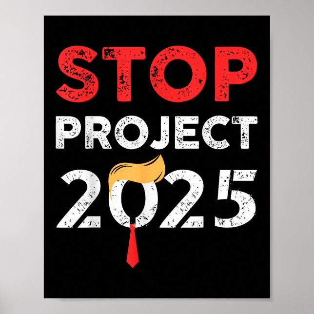 Poster Parar Projeto 2025 Trumps Anti Trump (Frente)