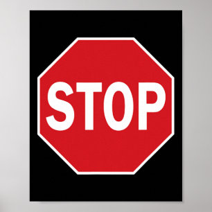 Poster Parar Sinal de Presente Novelty Road Sinaliza O Fa