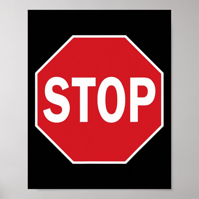 Poster Parar Sinal de Presente Novelty Road Sinaliza O Fa (Frente)