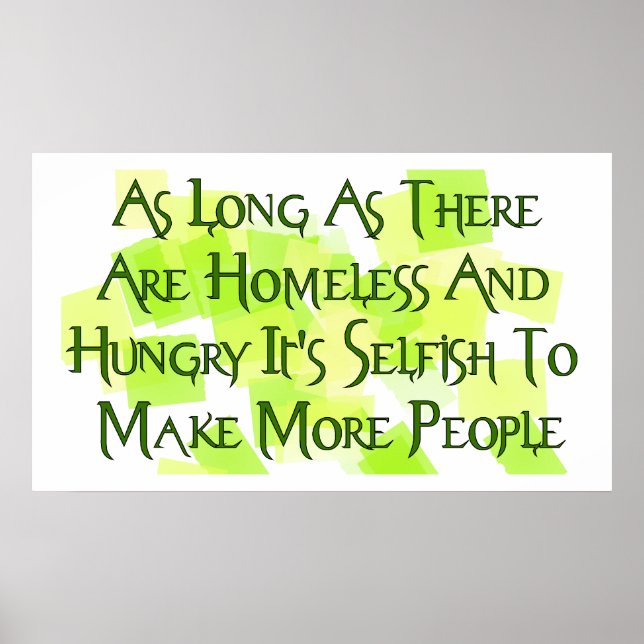 Pôster Parar sobrepovoamento (Frente)