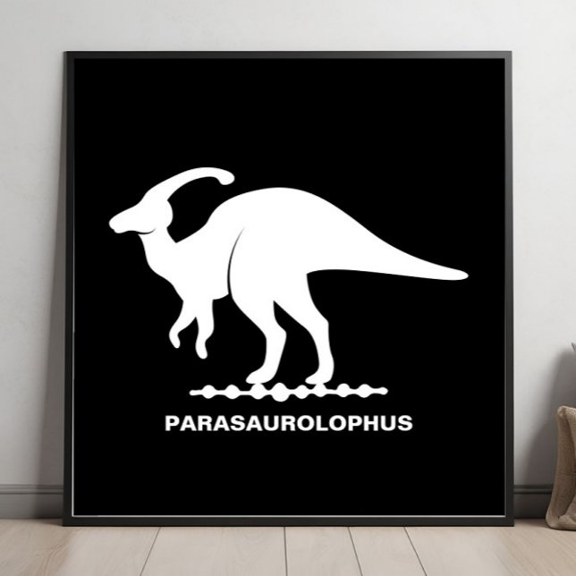 Poster Parasaurolophus Dinosaur Silhouette (Criador carregado)