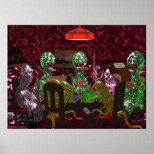 Poster Parasitas Intestinais Jogando pôquer