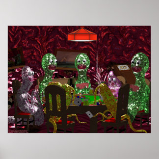 Poster Parasitas Intestinais Jogando pôquer