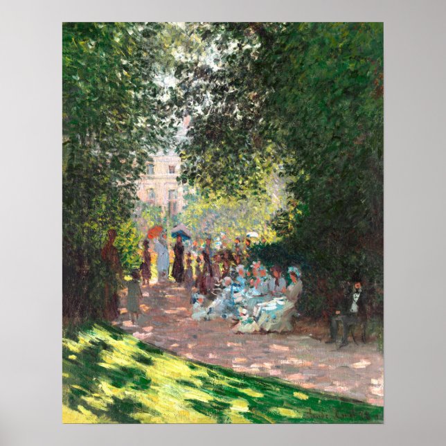 Poster Parc Monceau (1878) apresentada por Claude Monet (Frente)