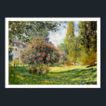 Poster Parc Monceau por Claude Monet<br><div class="desc">O Monceau do Parc de Claude Monet, pintado em 1876 ~ Monet foi um dos fundadores da pintura Impressionista Francesa e é considerado um dos pintores mais importantes da história. Nós sugerimos o papel semirbrilhante ou melhor para uma bela cor e um impressão de qualidade que durará anos.</div>